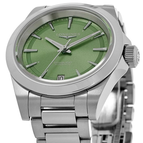 Longines Conquest Automatik grünes Zifferblatt Stahl Herrenuhr L3.720.4.02.6-SD - Bild 2 von 3