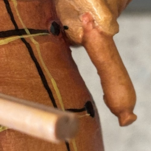 Vintage ANRI Kuno Bierling Wood Carving Hunter with Dog Rabbit Rifle, Italy '50s - Picture 10 of 18