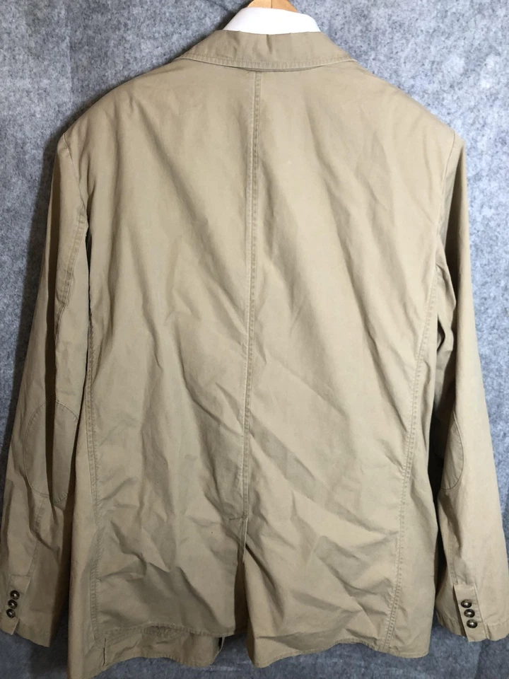 Blazer LL Bean Para Hombres 52 Alto Caqui Algodón Deportivo Abrigo Codo Parches Parche Bolsillos Foto 4 de 4