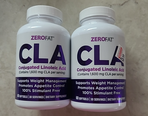 Conjugated Linoleic Acid 60 Soft gels by Zero Fat - Sealed 2 Bottles