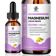 Magnesium Complex Liquid Drops, Magnesium Glycinate with Oxide, Taurate and C...