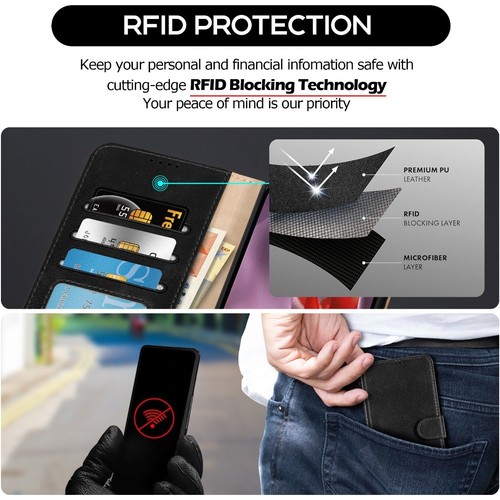 Phone Case For Google Pixel 9A, Leather Wallet Flip Stand Cover+Screen Protector - Picture 10 of 20