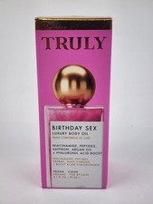TRULY Birthday Sex Luxury Body Oil Vegan Hyaluronic Acid Boost 3.1 Oz / 90ML