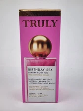 TRULY Birthday Sex Luxury Body Oil Vegan Hyaluronic Acid Boost 3.1 Oz / 90ML