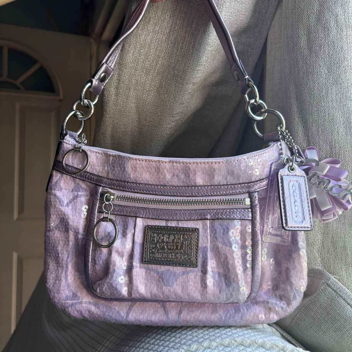 バッグ Coach Poppy one shoulder bag purple Coach Poppy Shoulder Bag Purple Bags & Handbags for Women for sale