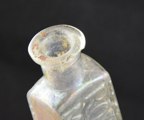 Alt Flasche Rowland's Macassar Oil Hatton Garden London Abriss Glas Waldglas 19. - Bild 7 von 11