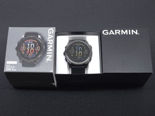 Garmin Fenix 8 AMOLED 51 mm saphir gris carbone DLC titane noir 010-02905-20 - Photo 3 sur 18