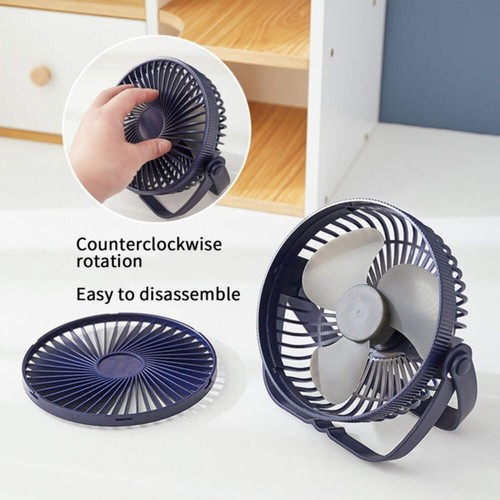 3-in-1 Electric Fan Wall Mounted Desktop Quiet Brushless Turbine Mini Fan, USB P - Bild 6 von 12