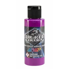  Createx Wicked Colors W020 Fluorescent Purple 2oz. water-based airbrush paint 