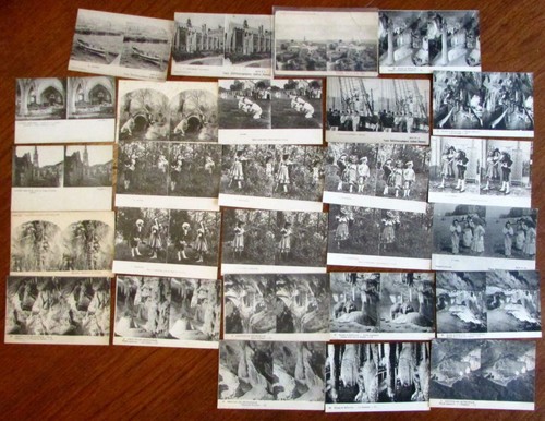 stereoview postcards c.1910-20 era lot x 27 scarce assorted views Damoy - Picture 2 of 2