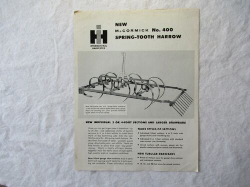 IH International Harvester McCormick Spring Tooth Harrow Specification Brochure - 第 1/2 張圖片