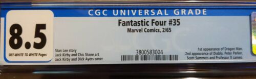 Fantastici Quattro #35 CGC 8.5 1a App Dragon Man Stan Lee Jack Kirby 1966 Marvel - Foto 2 di 2