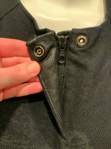 Joe's Jeans Navy Blue & Black Floral Jacket W/ Faux Leather Sleeves, Size Small - Picture 10 of 12