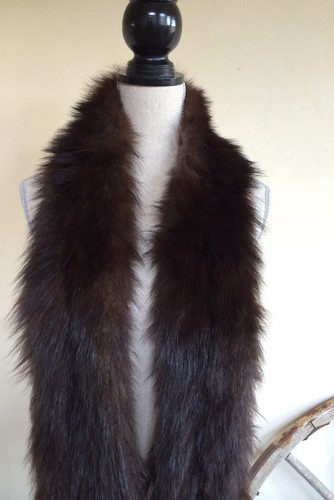 FUR STOLE AUTH 20-30's VTG 4 Tailes Beautiful Soft Warm One Sz 80" VERY RARE!!! - Picture 7 of 12
