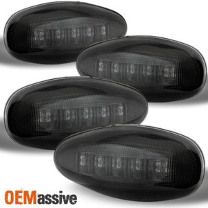 Fits-01-14-GMC-Sierra-Chevy-Silverado-3500-Smoke-Dually-Fender-Marker-LED-Lights