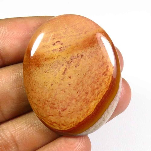 Polygram Jasper Cabochon Oval Shape Natural Brown Gemstone 37x29 mm Jewel PG-80 - Picture 1 of 9