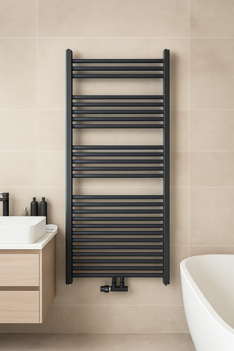 Badheizkörper Mittelanschluss Bad Heizung Bad Anthrazit Gerade Handtuchtrockner - Bild 2 von 23
