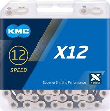 KMC X12 12 Speed Bicycle Chain - Black/Silver - 126 Link - With Missing Link