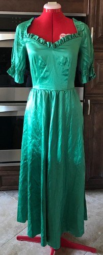 Incredible Vintage 40's Emerald Green Party Prom F