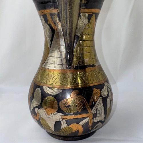Vintage Brass Arabic Egyptian Dallah Coffee Pot 11”H Rare EUC - Picture 13 of 24
