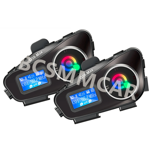 2x Motorcycle Helmet Bluetooth Headset Rider Music Share Earphone Communication - 第 2/20 張圖片