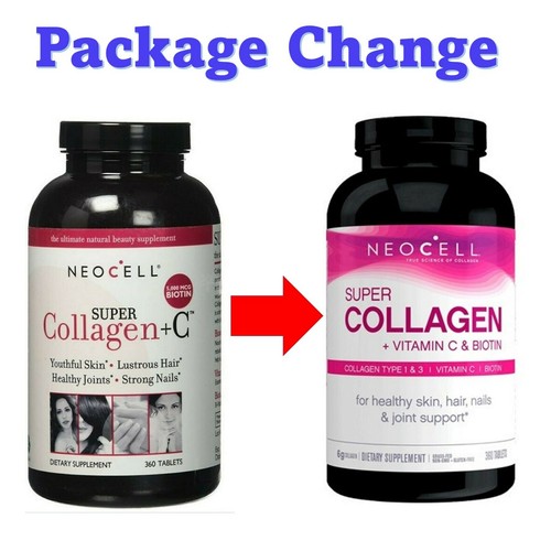 NEOCELL SUPER COLLAGEN TYPE I & III +Vitamin C and Biotin 360 Tablets - Picture 2 of 11