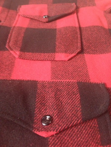 Pendelton Jacket Red Plaid Wool Vintage 80s 90s Hunting Jacket Size Large. - Picture 5 of 14