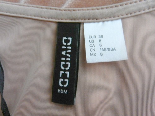 H&M Samtkleid M 38 altrosa - Bild 9 von 13