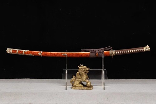 Full Tang japanische Tachi Samurai Katana Schwert T10 Stahl scharfe Klinge Messing #1022 - Bild 11 von 12