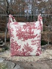 Waverly Wellington Red Toile Fabric Side Chair Cushion 16”W 18”L