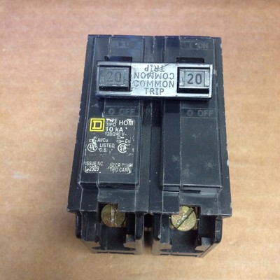 20 Amp 2 Pole 240 Volt Circuit Breaker Warranty Square D HOM220