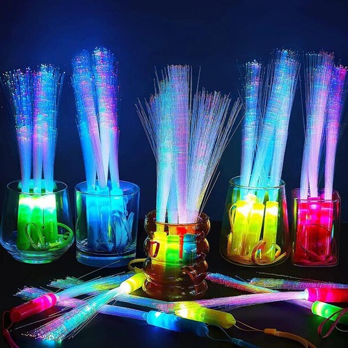 12PCS LED Light Stick Luminous Sticks Flashing Bracelets Party Dance Fiber Stick - Picture 11 of 12