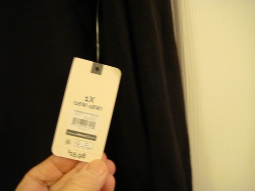 Woman's Terra & Sky Top Shirt Black Ruffled Neck Long Sleeve Blouse Size 1X NEW - Picture 5 of 8