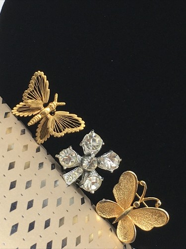 Spille spille sparse farfalle e strass Monet & Sarah Coventry LOTTO di 3 - Foto 3 di 5