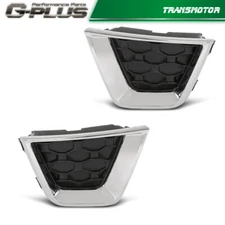 Pair Front Bumper Fog Light Bezel Cover Chrome Trim Fit For 19-23 Jeep Renegade