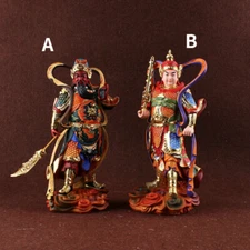 1pc 10.2" Small Resin Buddha Statues Painting Weituo Bodhisattva Kalan