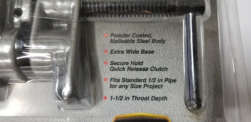 Pro-Grade Pipe Clamp 1/2" #59164 - Picture 2 of 5