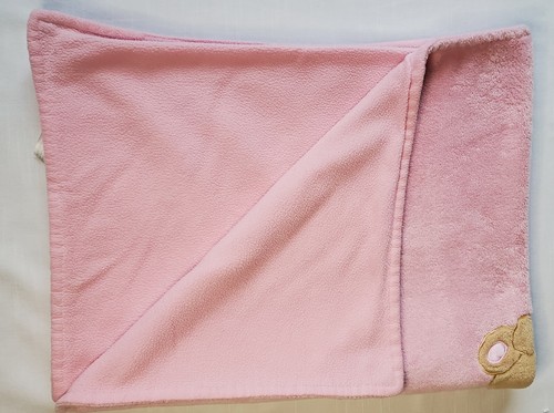 Okie Dokie Tan orsacchiotto rosa peluche coperta di sicurezza bambino fiocco amorevole - Foto 6 di 10