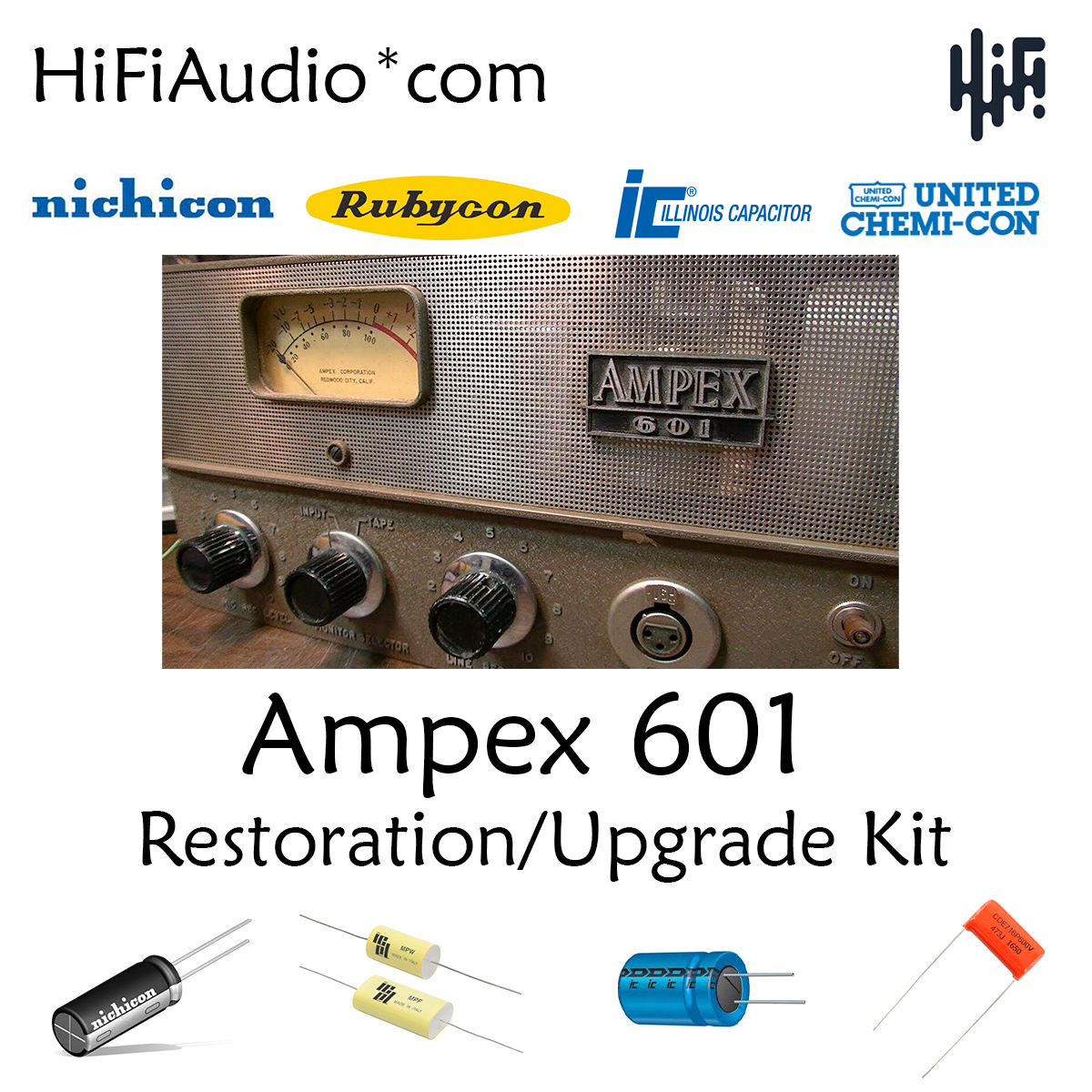 Ampex 601 restoration kit upgrade recap capacitor fix