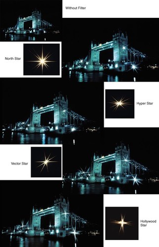 New Tiffen 77mm Hollywood Star Filter - Starburst Effect from Point Light Source - Picture 3 of 10