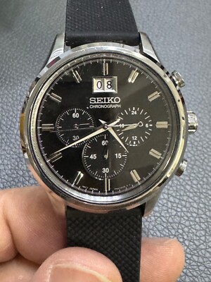 Seiko Chronograph Men's Big Date 7T04-0AE0 Quartz | eBay