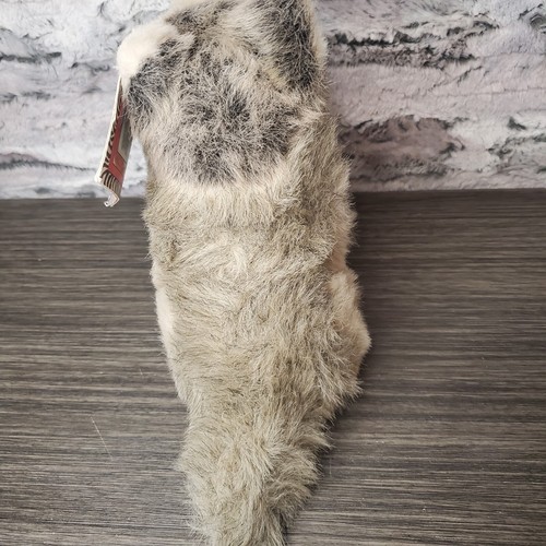 EUC - Plush Stuffed 9" Wolf with Crystal Blue Eyes Collectible Wildlife Animal - Picture 3 of 10
