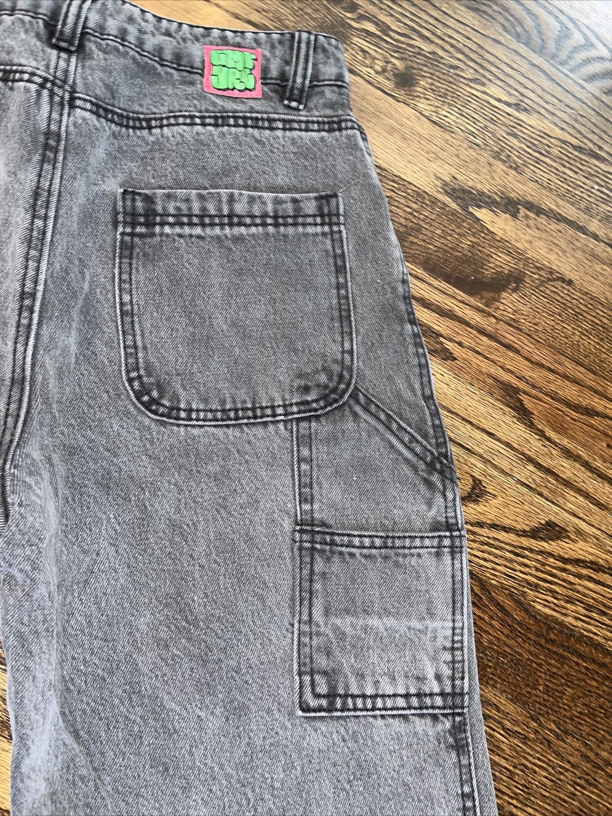 Empyre Tori Cargo Jeans Juniors Size 2 Dark Gray/faded Black 26.5 Waist - View 10