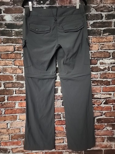 Prana Sage Convertible Pants Womens 4 Short Gray hiking walking outdoor camping - Picture 6 of 12