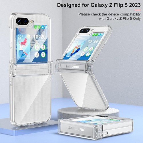 For Samsung Galaxy Z Flip 7 5G/6/5/4/3 Slim Clear Phone Hinge Protection Case - Picture 5 of 6