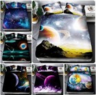 Space Starry Sky Bedding Set Quilt Cover Duvet Cover Single Double King Size