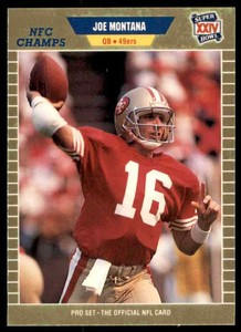 1989-PRO-SET-GOLD-SUPER-BOWL-NFC-CHAMPS-RARE-JOE-MONTANA-SAN-FRANCISCO-49ERS