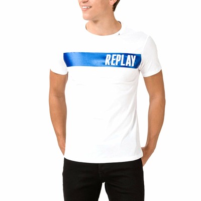 Replay Logo Print T-Shirt White M3024 
