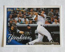 2010 TOPPS JORGE POSADA #120 CATCHER NEW YORK YANKEES BASEBALL CARD