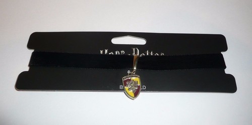 Gryffindor Harry Potter Choker Necklace Black Bioworld House Crest Lion  - Picture 1 of 2